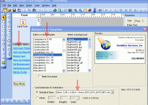 software - Belltech Business Card Designer Pro 5.4 screenshot