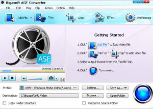 software - Bigasoft ASF Converter 3.7.48.4997 screenshot