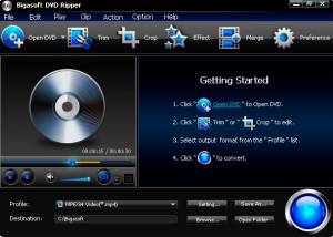 Bigasoft DVD Ripper screenshot