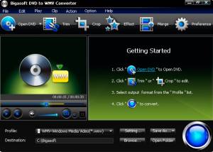 software - Bigasoft DVD to WMV Converter 3.1.11.4743 screenshot