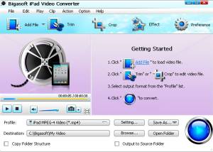 software - Bigasoft iPad Video Converter 5.8.0.8857 screenshot