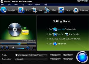 software - Bigasoft VOB to WMV Converter 3.2.3.4772 screenshot