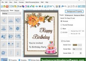 software - Birthday Cards Maker Program 7.3.8.4 screenshot