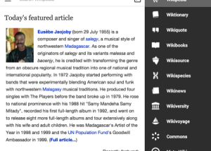 Full Black Menu for Wikipedia for Chrome screenshot