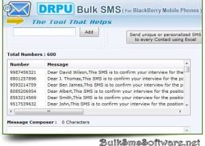 software - BlackBerry SMS Software 7.0.1.4 screenshot