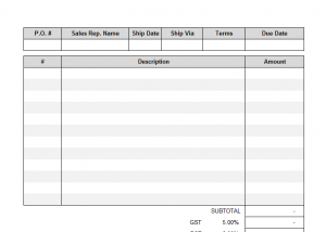 software - Blank Service Invoicing Template 2.30 screenshot