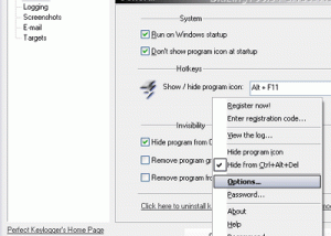 BlazingTools Perfect Keylogger screenshot