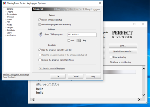 software - BlazingTools Perfect Keylogger 1.99 screenshot