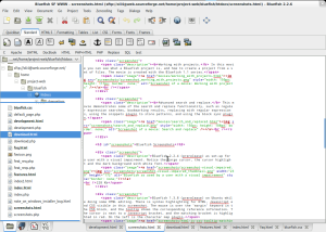 software - Bluefish 2.2.13 screenshot