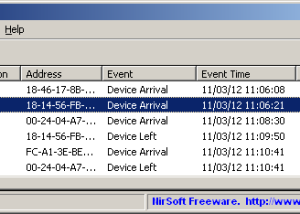 software - BluetoothLogView 1.12 screenshot