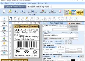 Book Barcode Creator Software screenshot