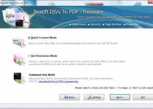 Boxoft Free DJVU to PDF freeware) screenshot