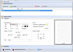 Boxoft PDF Bates Numbering screenshot