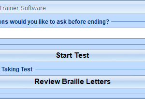 software - Braille Alphabet Trainer Software 7.0 screenshot