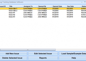 software - Bug Tracking Database Software 7.0 screenshot