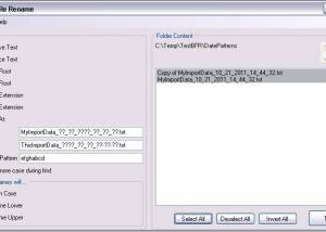 software - Bulk File Rename 1.0 screenshot