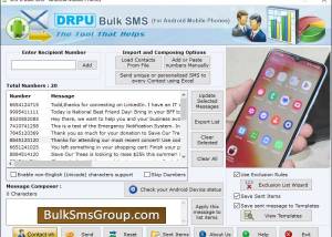 Bulk SMS Android screenshot