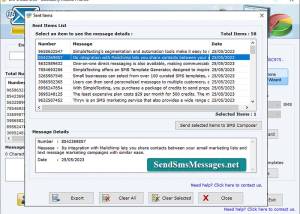 Bulk SMS for BlackBerry Mobile Software screenshot