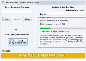 Bulk SMS Software for Android Mobile screenshot
