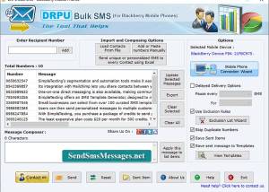 software - Bulk SMS Software for BlackBerry Phone 8.9.1.0 screenshot