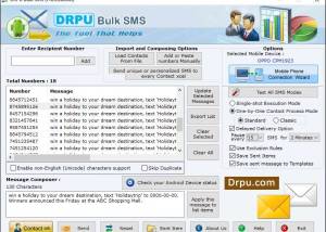 software - Bulk SMS Software for GSM Mobile Phone 8.2.1.0 screenshot