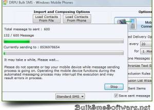 Bulk SMS Windows screenshot