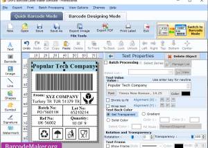 software - Business Barcode Creator Program 5.6 screenshot