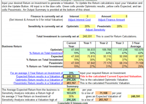 Business Valuation screenshot