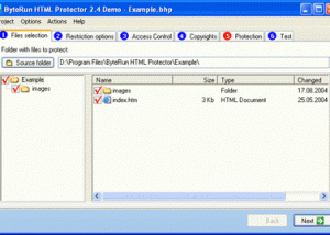 ByteRun HTML Protector screenshot