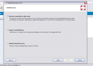 software - C-Email Recovery 6.25 screenshot