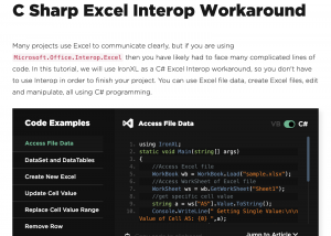 software - C# excel Interop 2021.9 screenshot