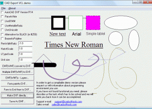 CAD Export VCL screenshot