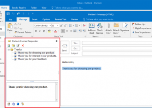 software - Canned Responder for Outlook 2.2 screenshot