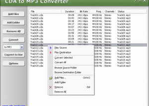 CDA to MP3 Converter screenshot