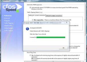 cFosSpeed (64 bit) screenshot