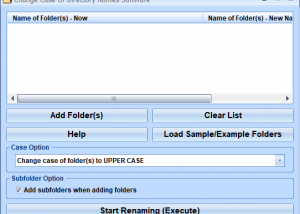 software - Change Case Of Directory Names Software 7.0 screenshot