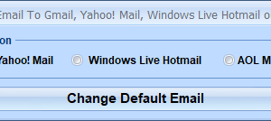 Change Default Email To Gmail, Yahoo! Mail, Windows Live Hotmail or AOL Mail Software screenshot