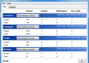 ChaosSync for Outlook screenshot