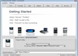 software - CheapestSoft avi to mpeg Converter 2.0.9 screenshot