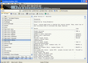 CheatBook-DataBase 2006 screenshot