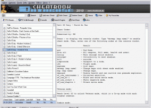 CheatBook-DataBase 2010 screenshot