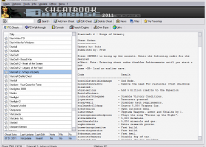 CheatBook-DataBase 2011 screenshot