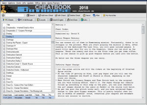 software - CheatBook DataBase 2018 1.0 screenshot