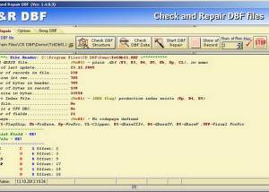 software - Check and repair DBF 1.4.0.3 screenshot