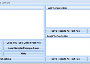 Check If Multiple YouTube Links Are Valid Software screenshot