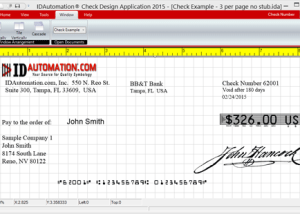 MICR Check Printing Design Software screenshot