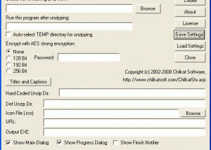 software - ChilkatZip 14.5.0 screenshot