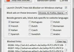 software - ChrisPC Free Ads Blocker 4.30 screenshot