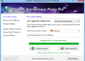 software - ChrisPC Free Anonymous Proxy 9.24.0308 screenshot