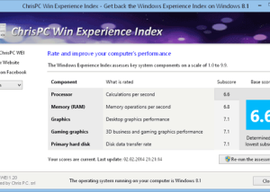 ChrisPC Win Experience Index screenshot